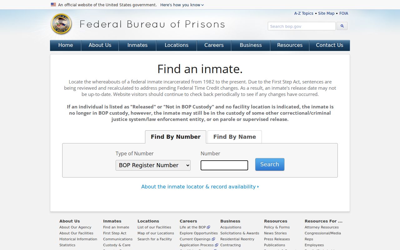 Catawba County criminal history federal inmate locator