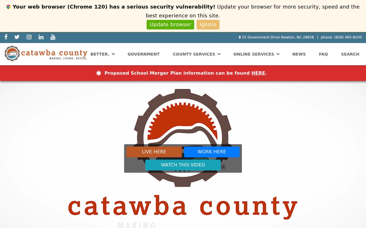 Catawba County criminal records government directory