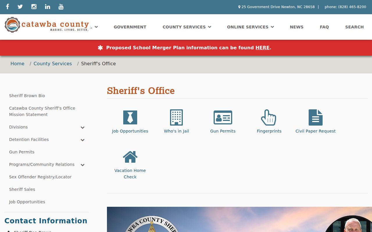 Catawba County sheriff criminal record channels