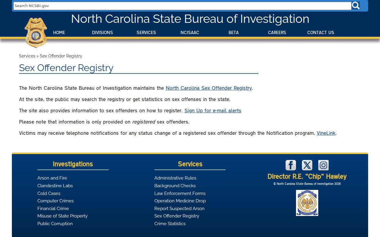 Catawba County sex offender registry overview and alert resources